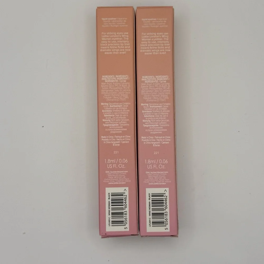 Lottie London Wing Woman Felt Tip Eyeliner 2 pack, Black, Full Size